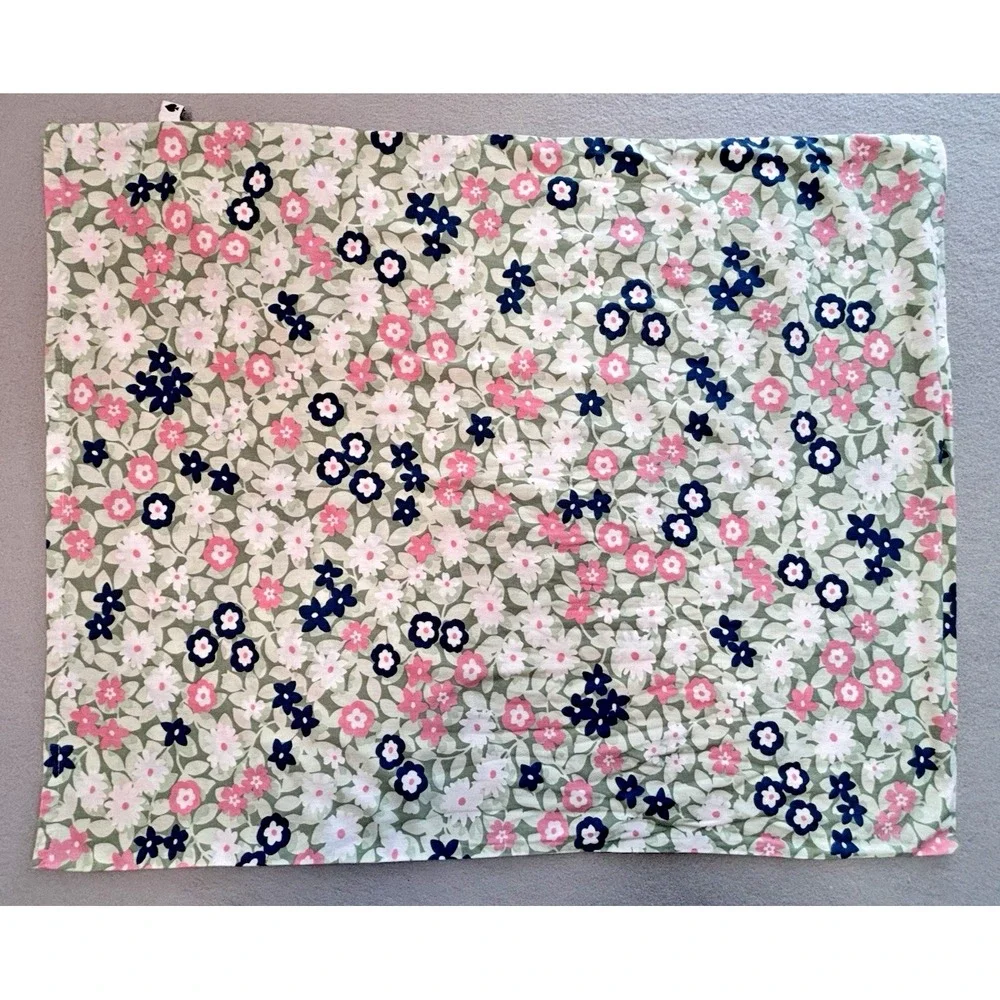 Kate Spade QUEEN Comforter SET Evening Bloom Floral Cotton Green Blue Pink White